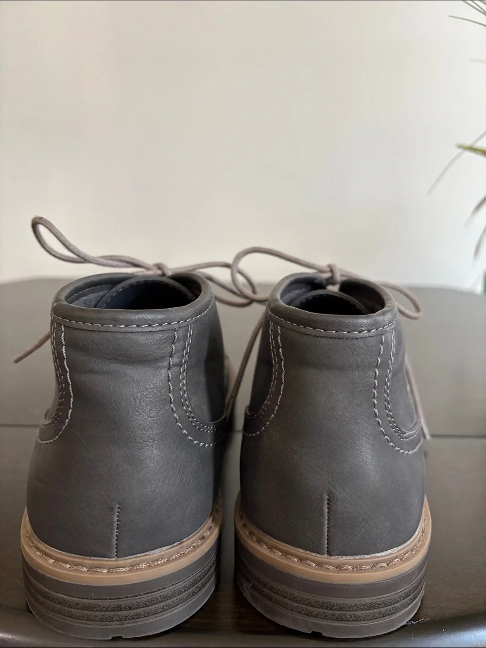 Men's Varese Charcoal Chukka Boots - Lace-Up Casual Size 9.5